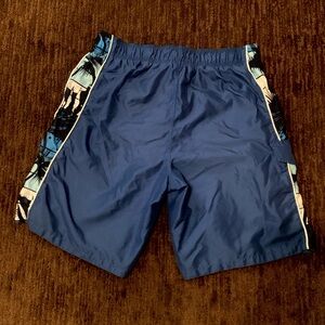 Joe Boxer Swim Trunks Men’s L Blue Cargo pocket Lined Summer Vacation Swimsuit